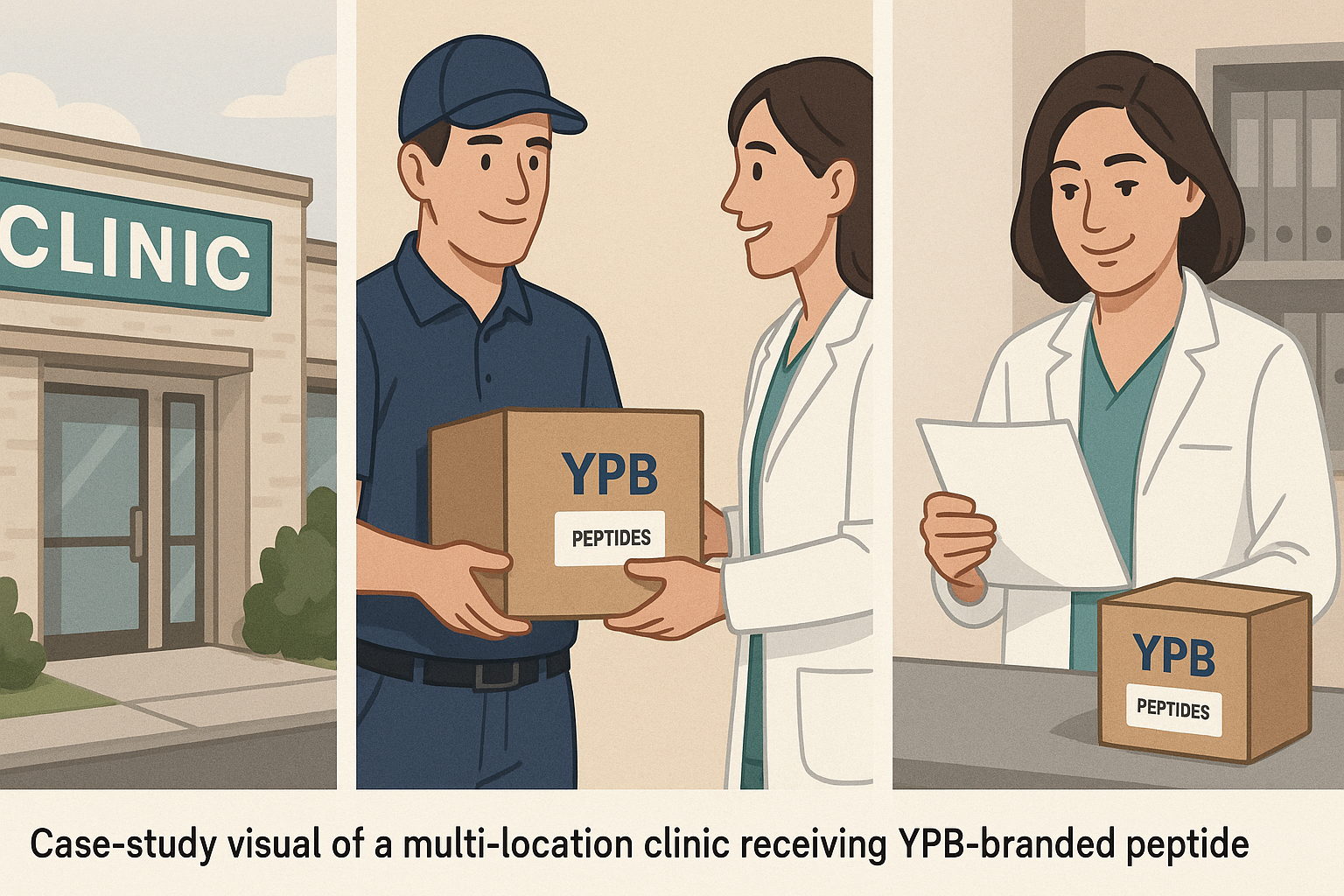 Dashboard displaying fulfillment KPIs for a peptide brand