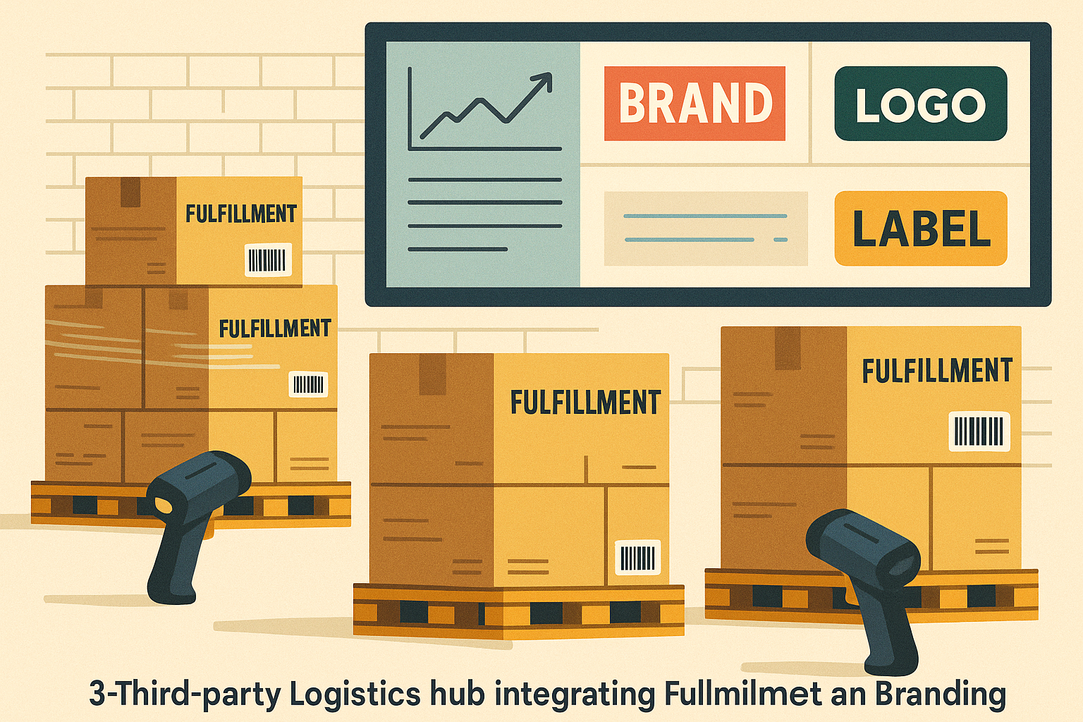 Workflow diagram showing brand‑centric fulfillment steps with a 3PL partner