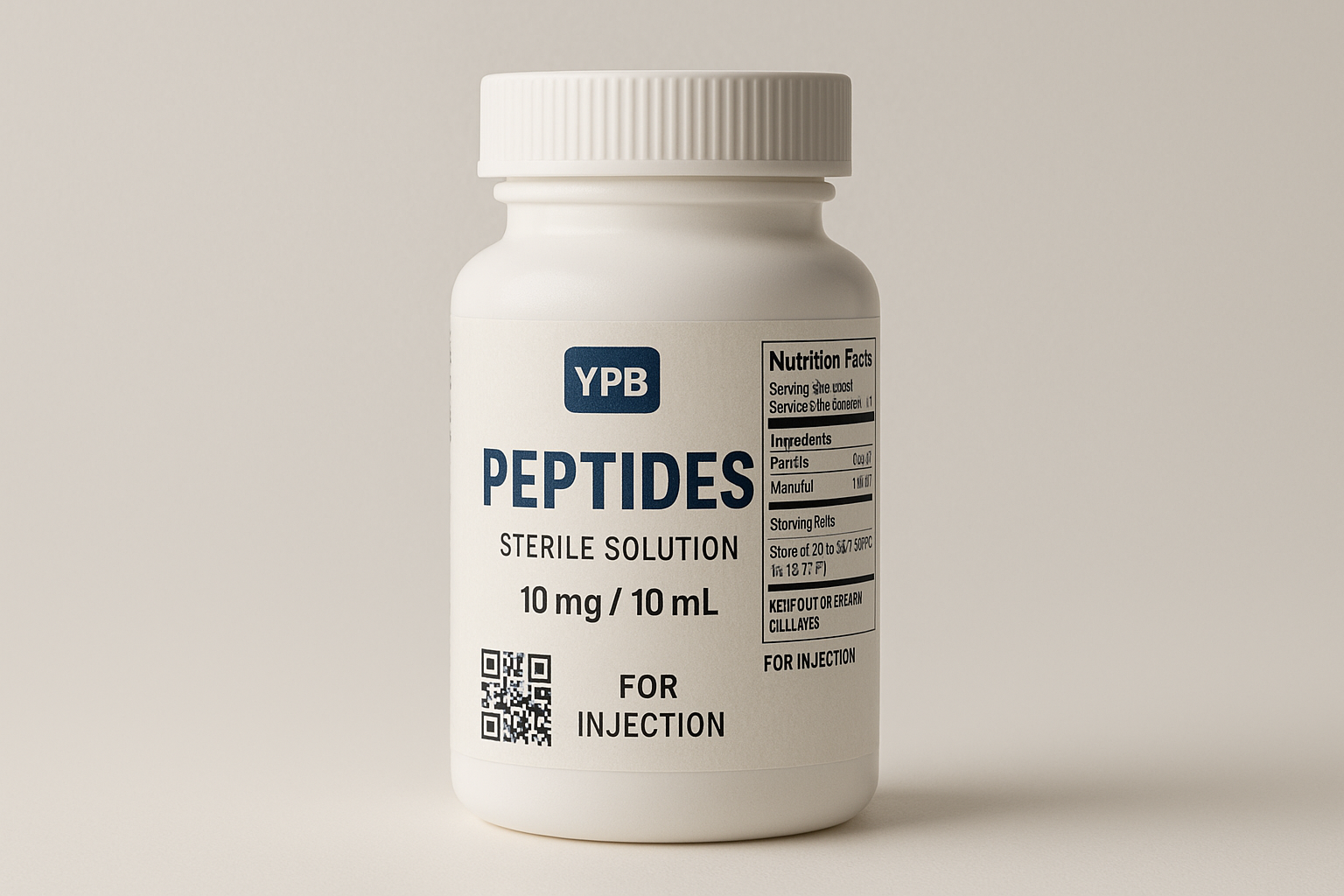 Peptide label design workflow in Canva