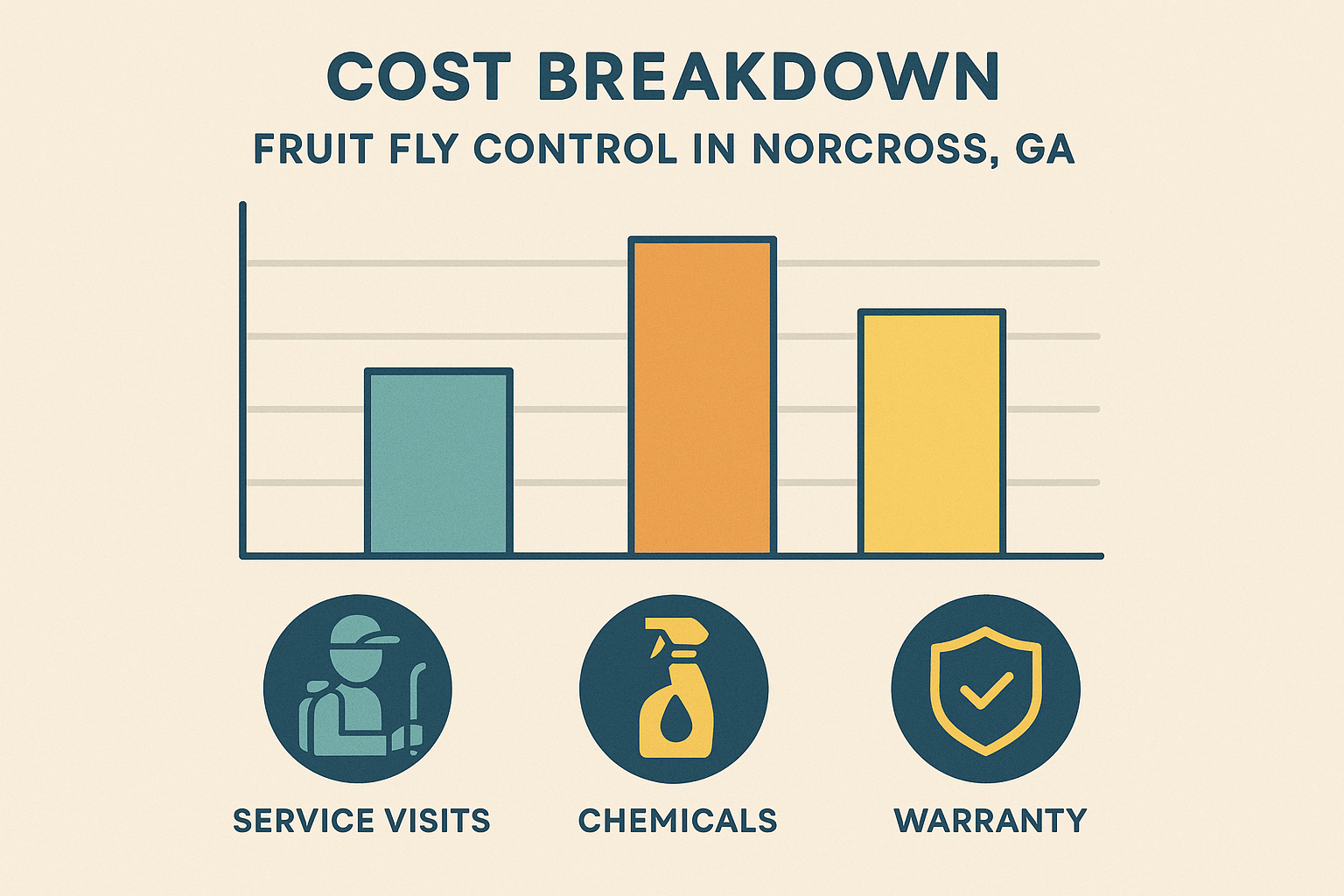 Breakdown of fruit fly control costs for Norcross homeowners