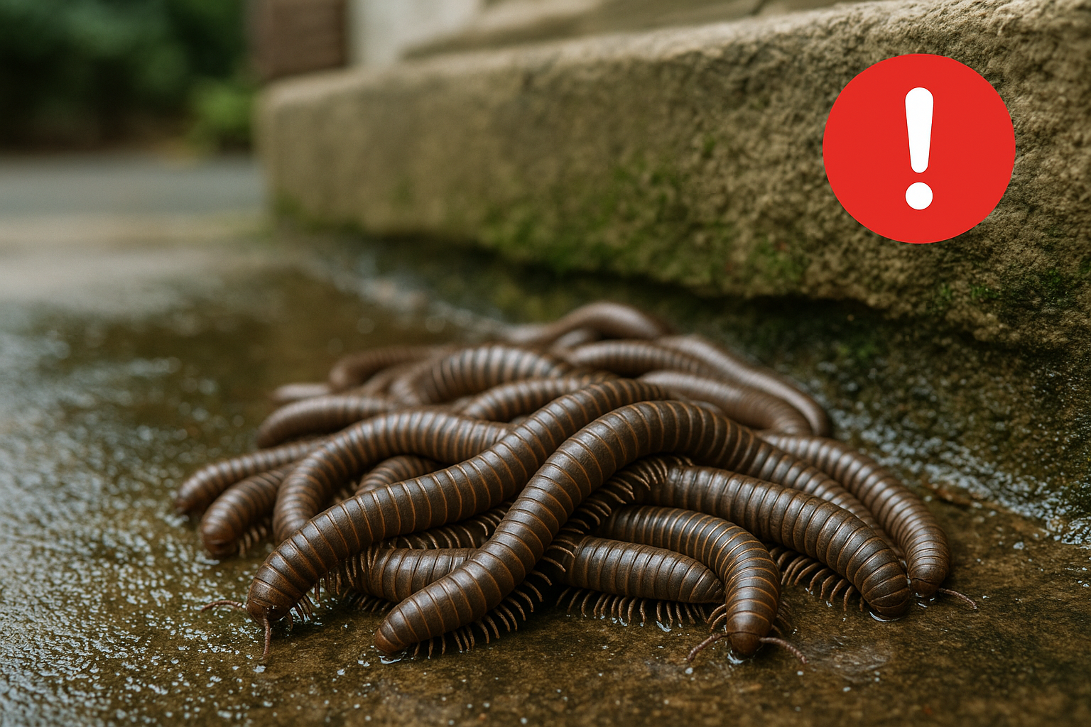 Anthem Pest technician inspecting a crawl space for millipedes
