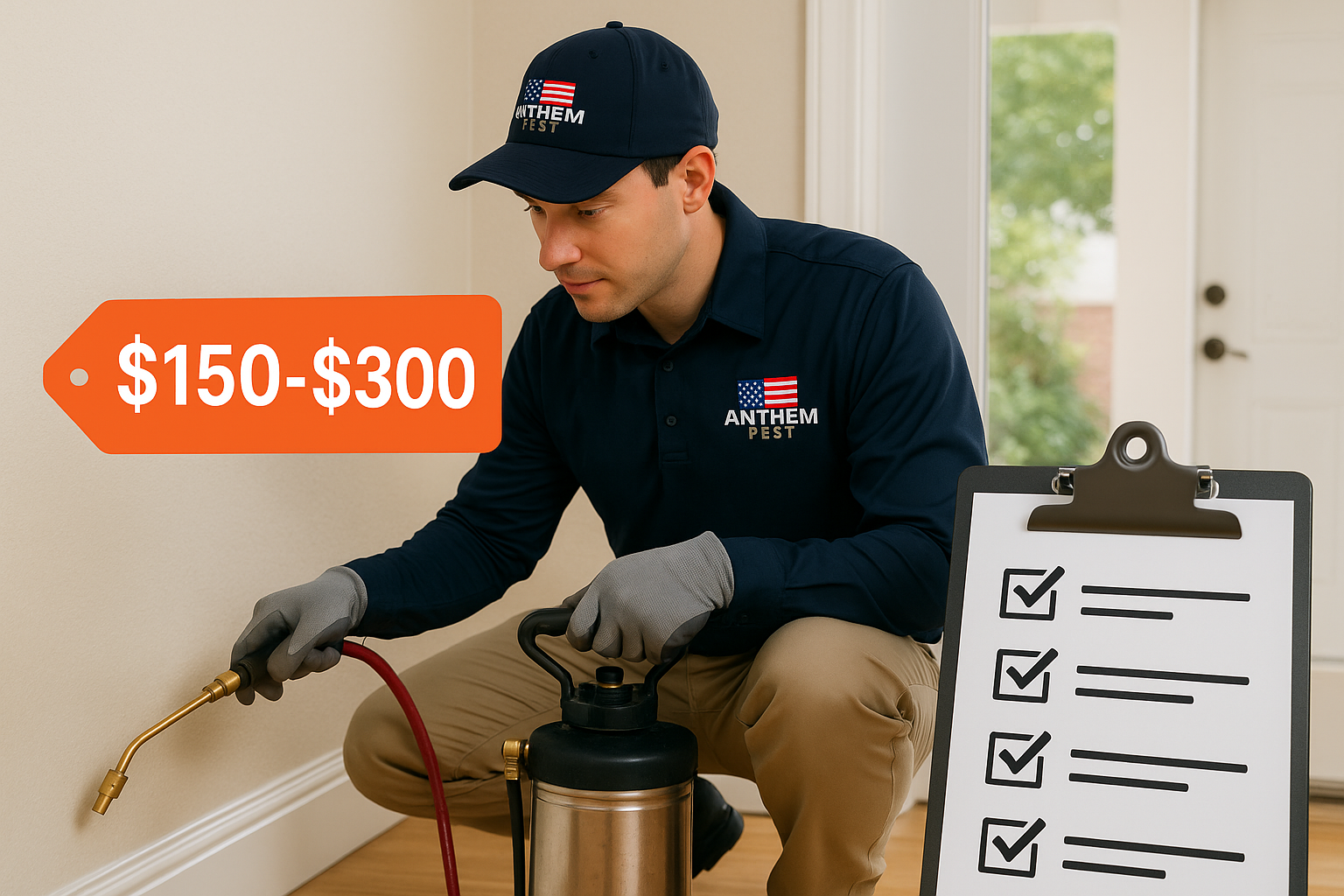 Moth control service pricing chart