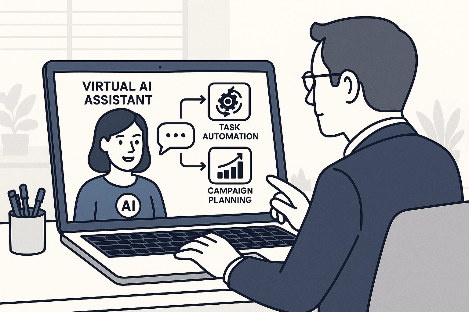 AI assistant automating brand tasks