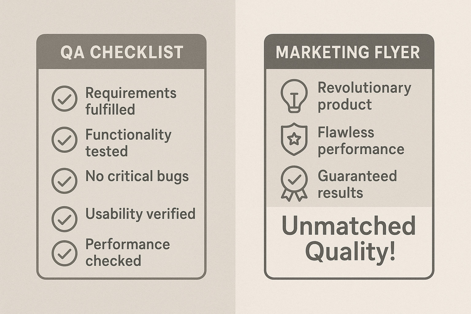 Illustration of a magnifying glass over marketing copy