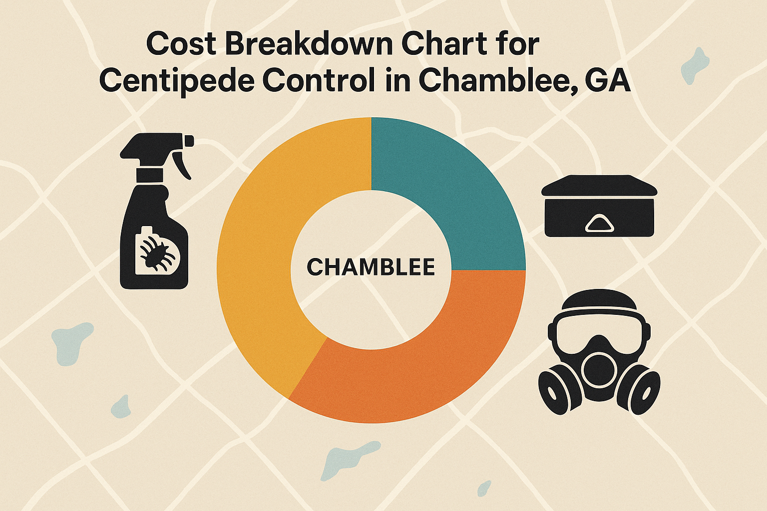 Centipede control cost breakdown illustration