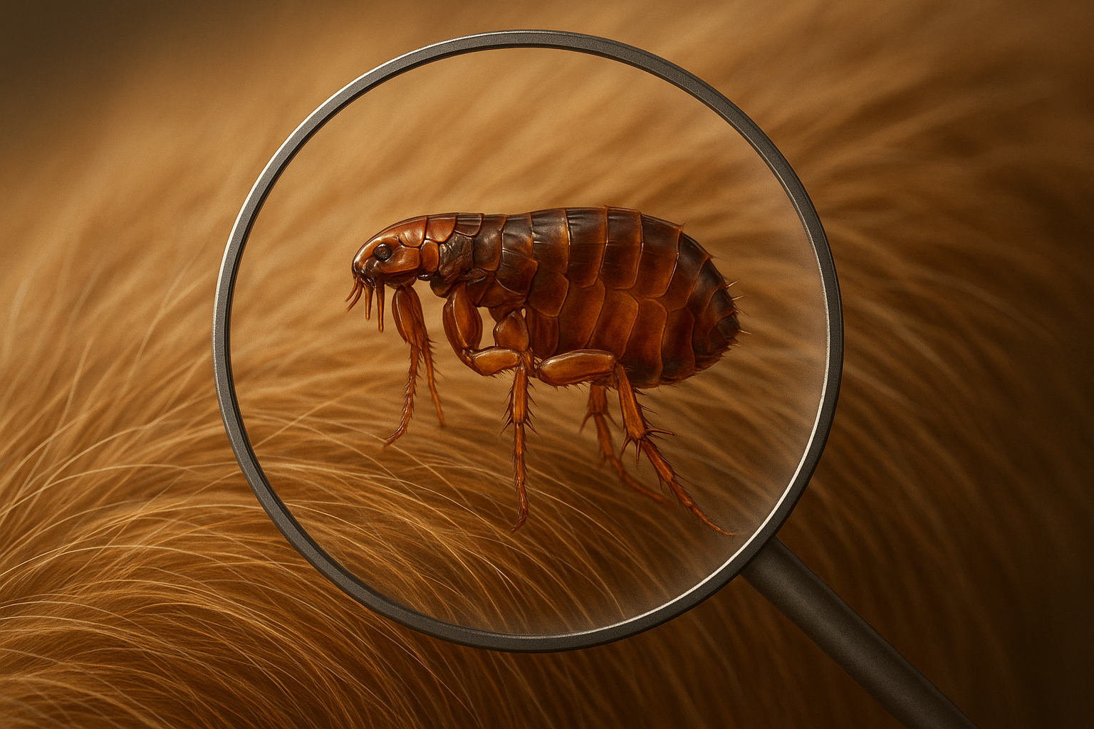 Diagram of the flea life cycle from egg to adult