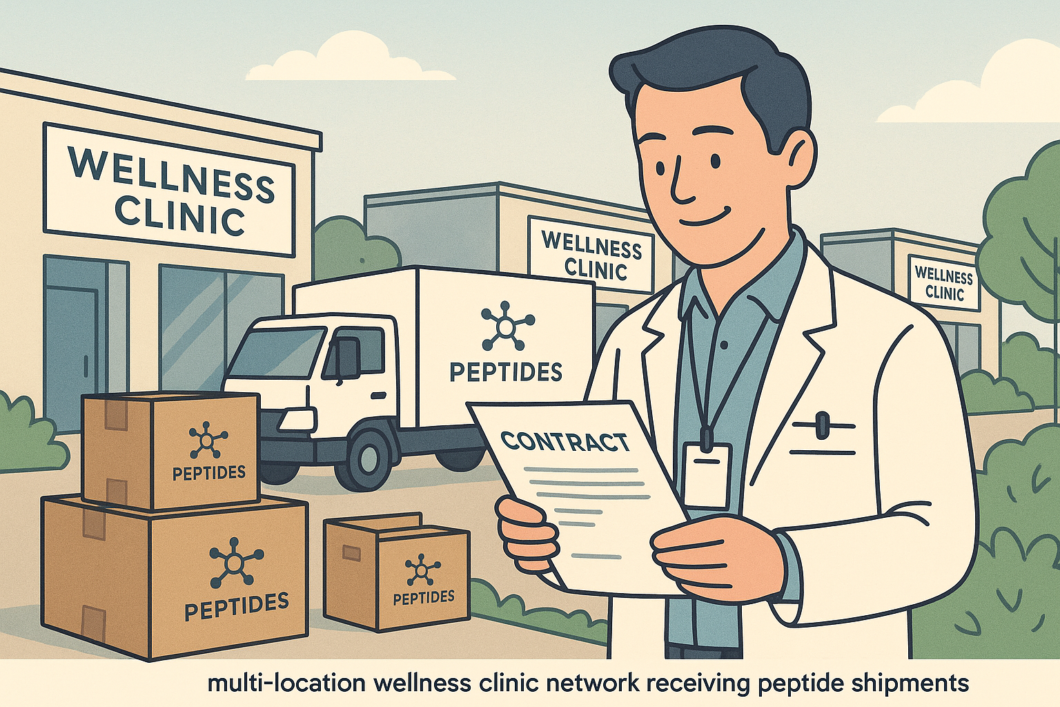 Infographic showing Vitality Wellness Group's revenue and profit growth after partnering with YourPeptideBrand