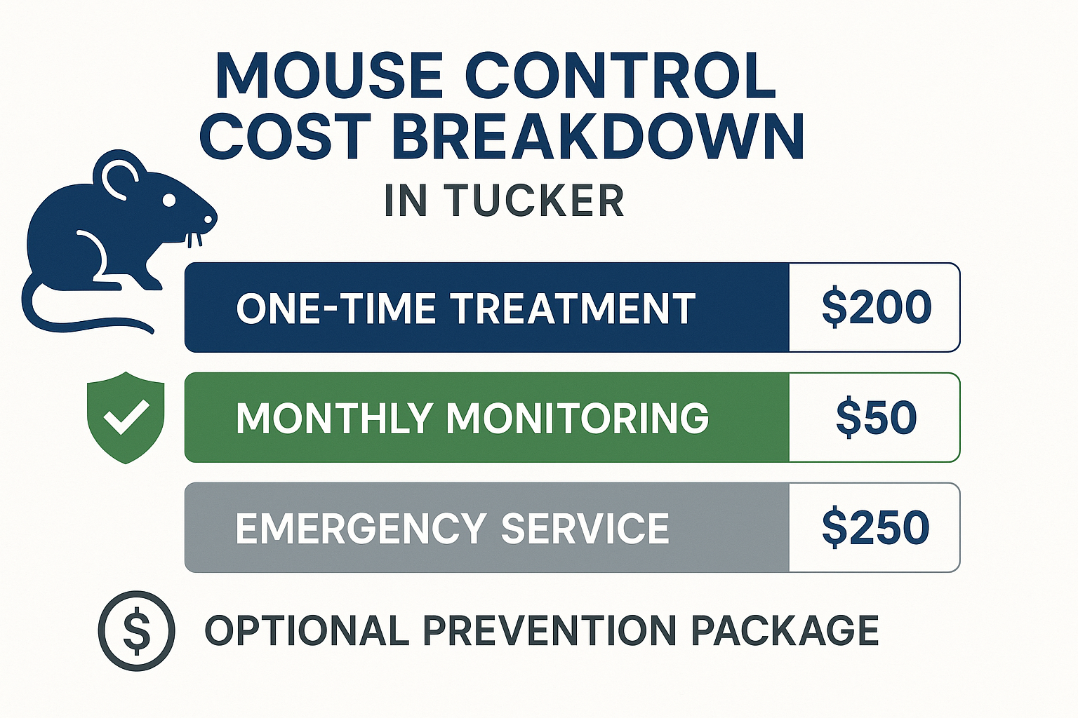Typical mouse control pricing options in Tucker, GA