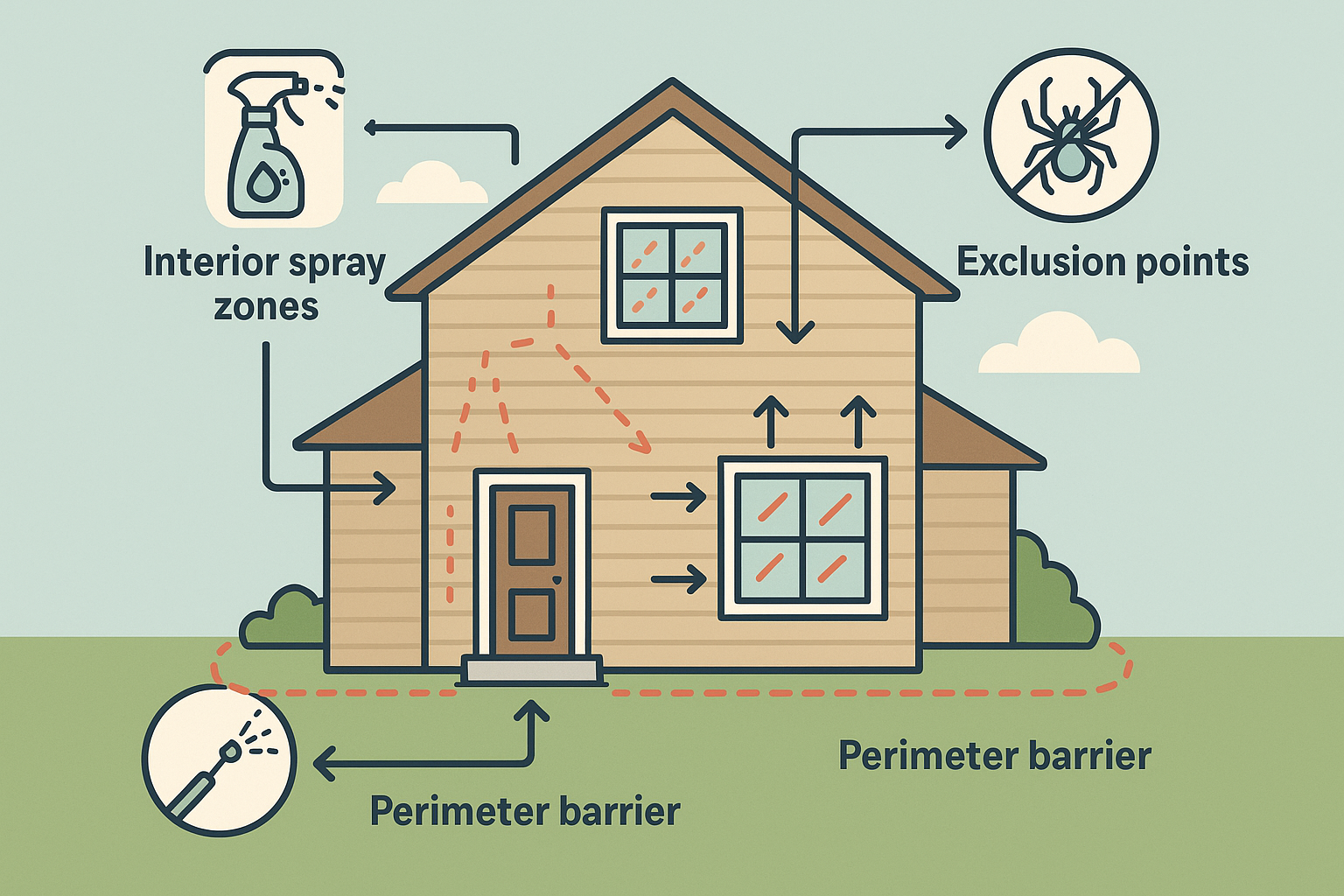 Anthem Pest technician performing a spider inspection in a Smyrna home
