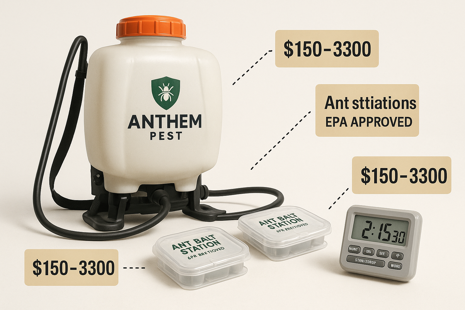 Professional pest technician inspecting a home for ant activity