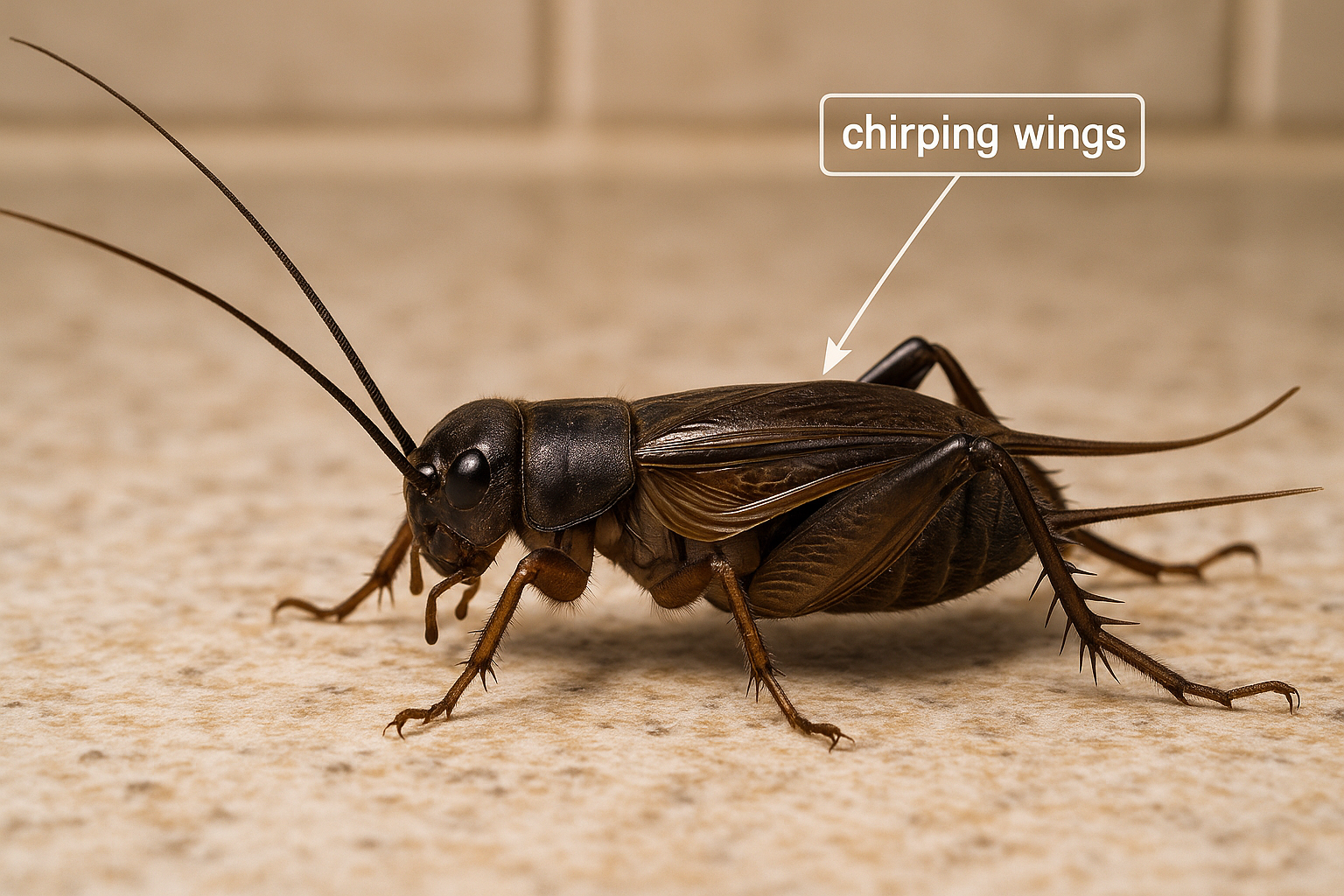 Close‑up of a house cricket and a tree cricket for comparison