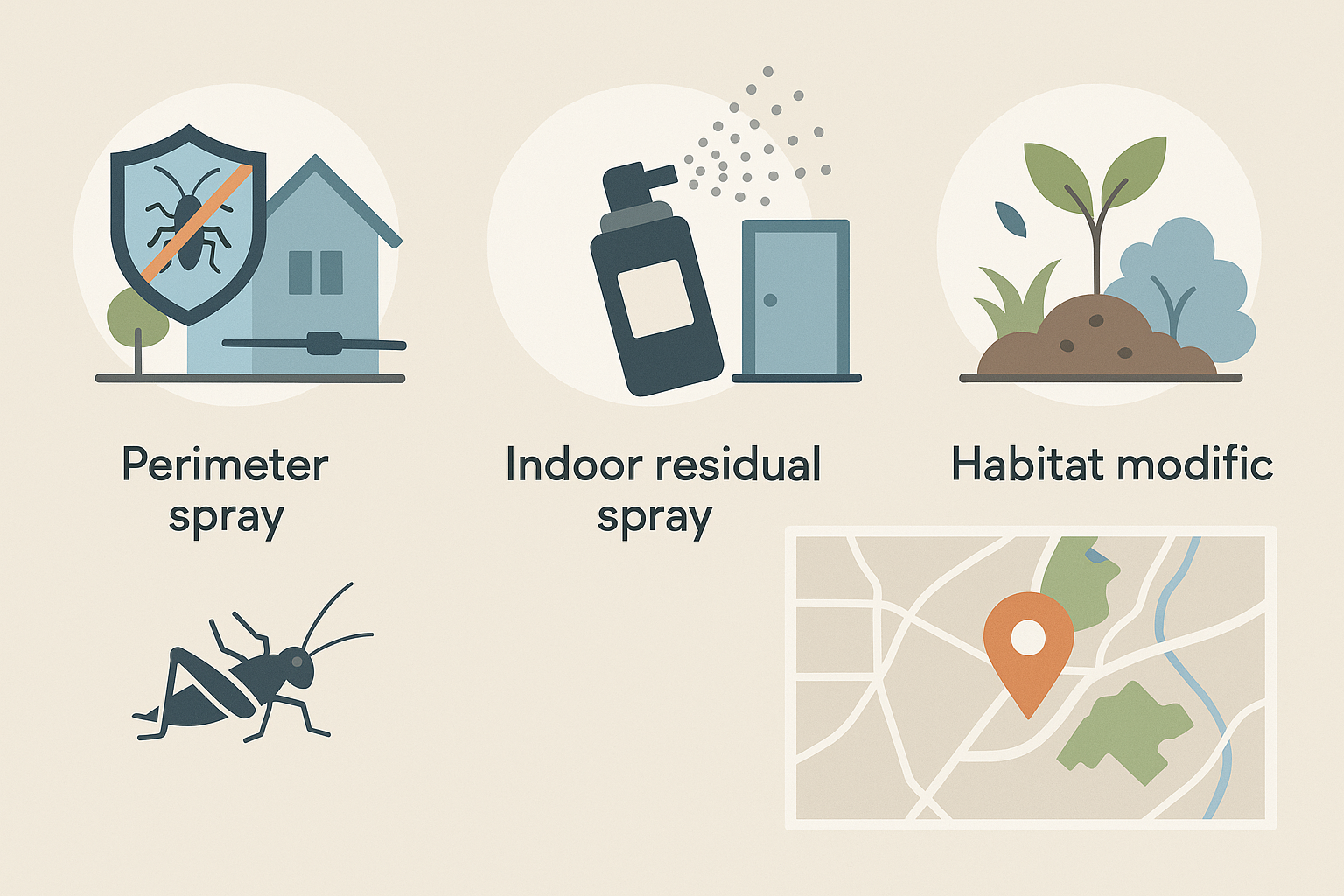 Technician applying perimeter spray around a home