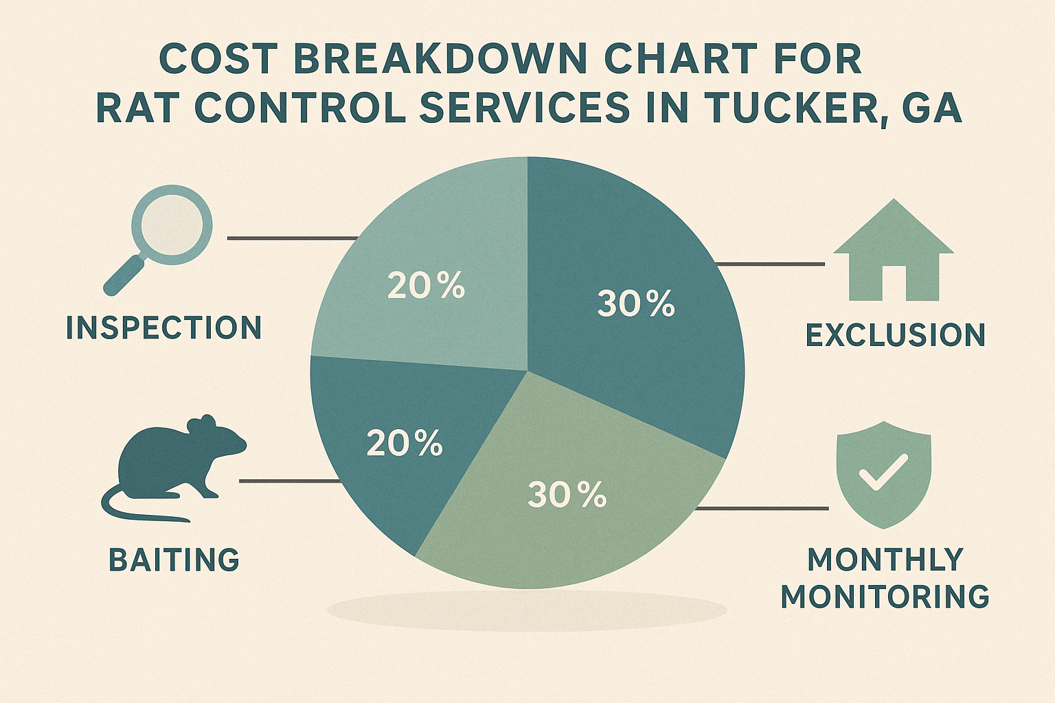 Sample line‑item pricing table for rat control services in Tucker, GA