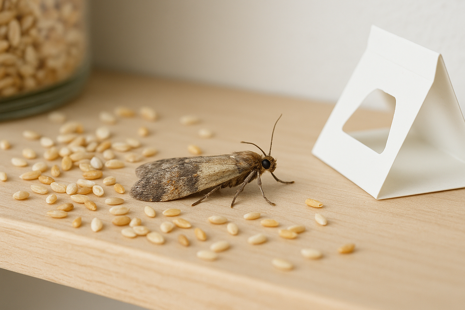 Moths attracted to a warm, humid home environment