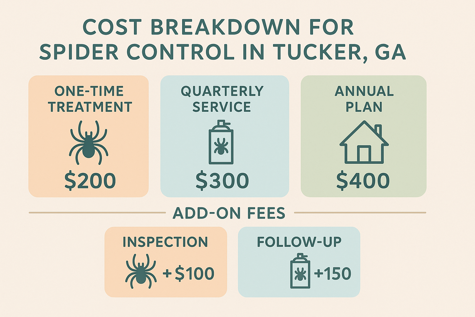 Spider control technician applying treatment to a home exterior in Tucker, GA