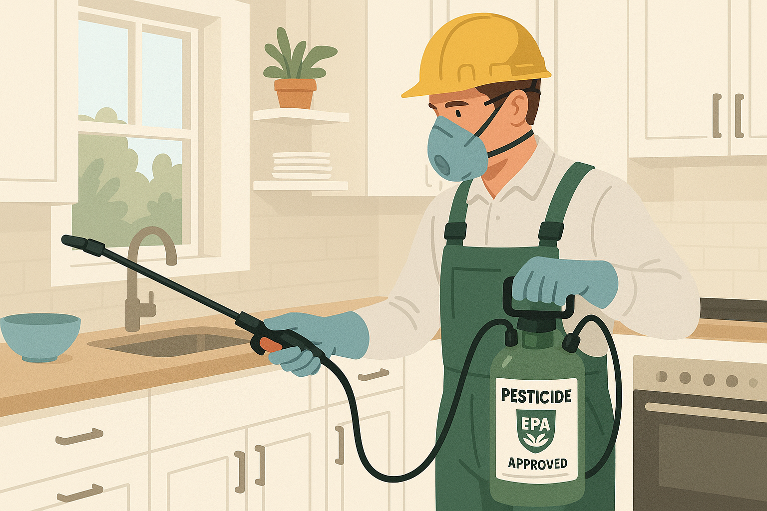 Anthem Pest technician applying treatment in a home