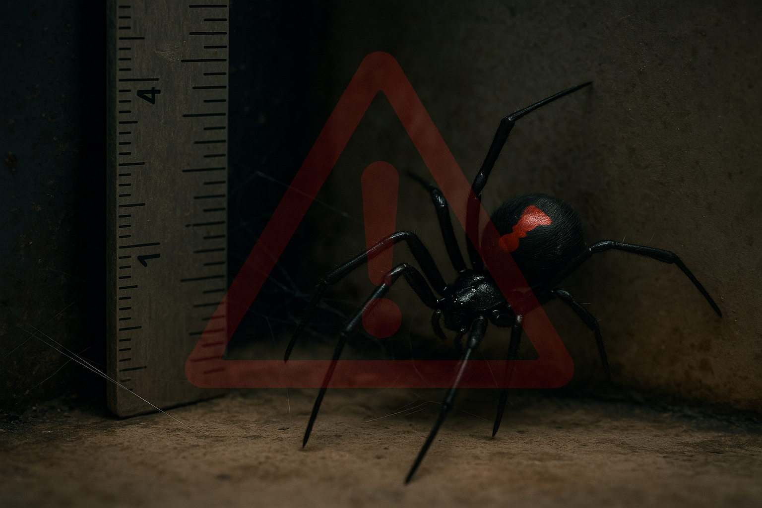 Illustration of Black Widow, Brown Recluse, and House Spider