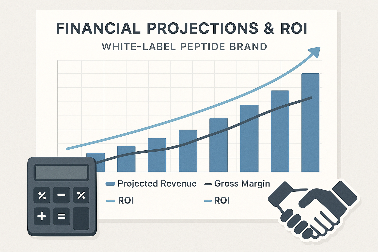 Three‑year financial projection chart for YPB