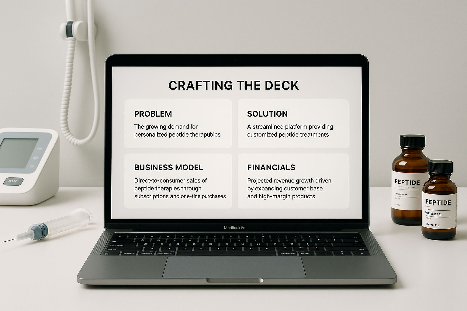 Market size and growth infographic for the peptide industry