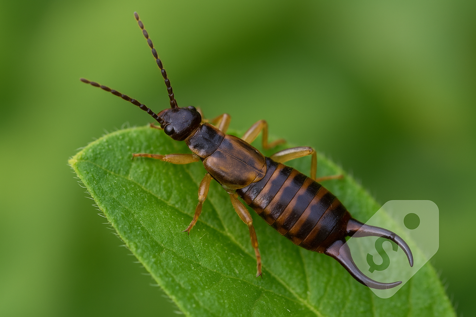 European earwig on a leaf