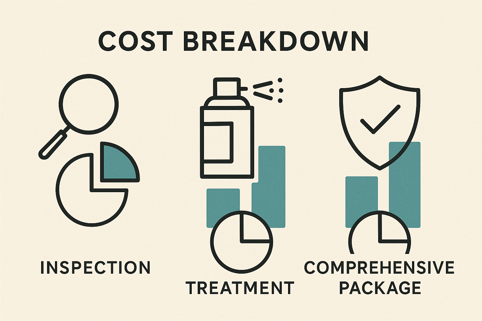 Infographic showing fruit fly control cost breakdown for Tucker homeowners