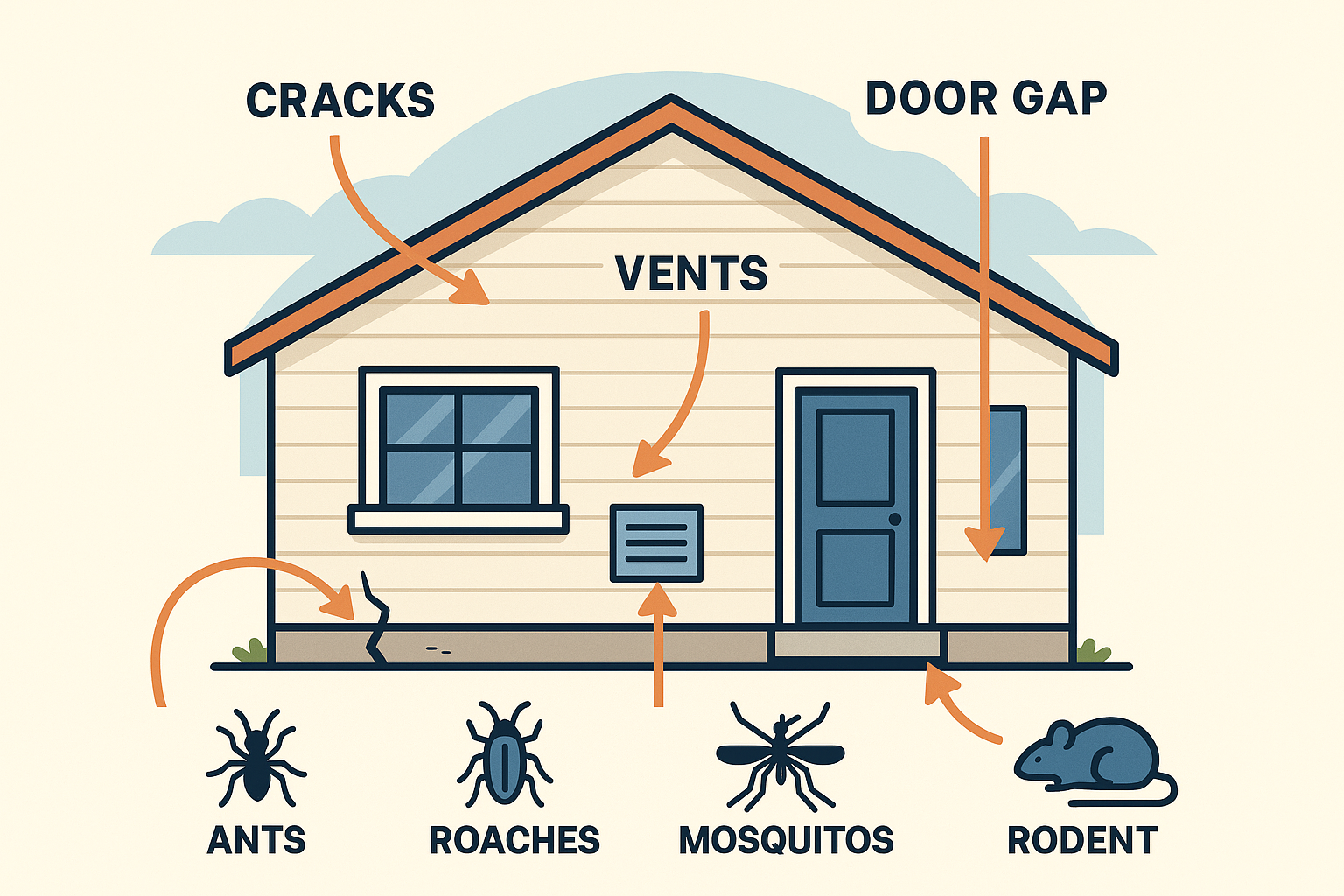 Seasonal pest activity chart highlighting regional differences