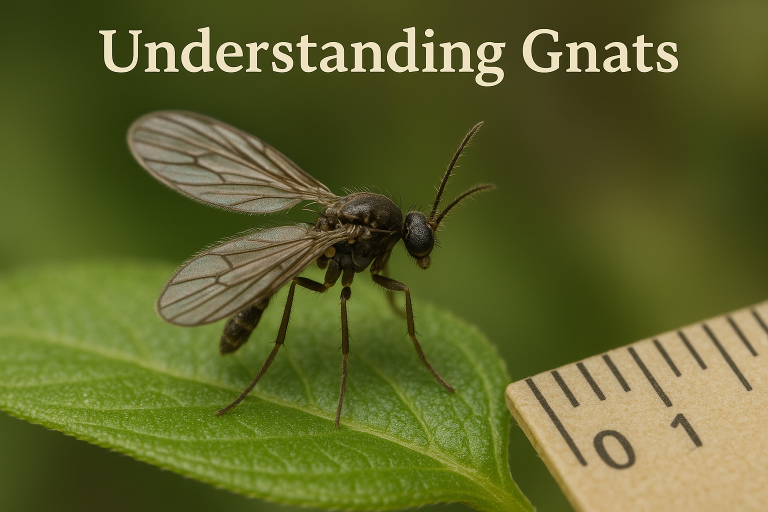 Illustration of common gnat types found in Georgia