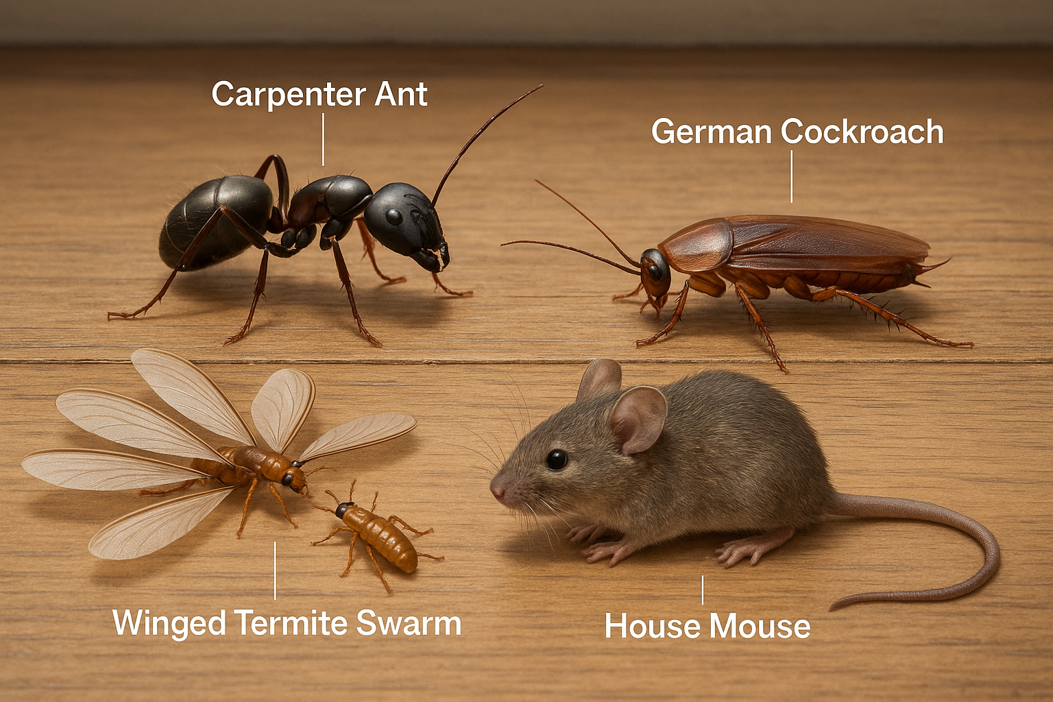Diagram of top household pests
