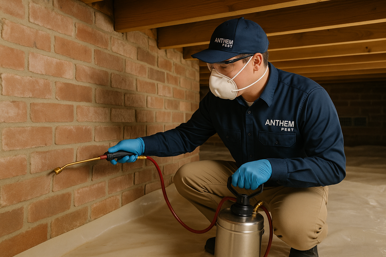 Illustration of various pest‑control treatment methods