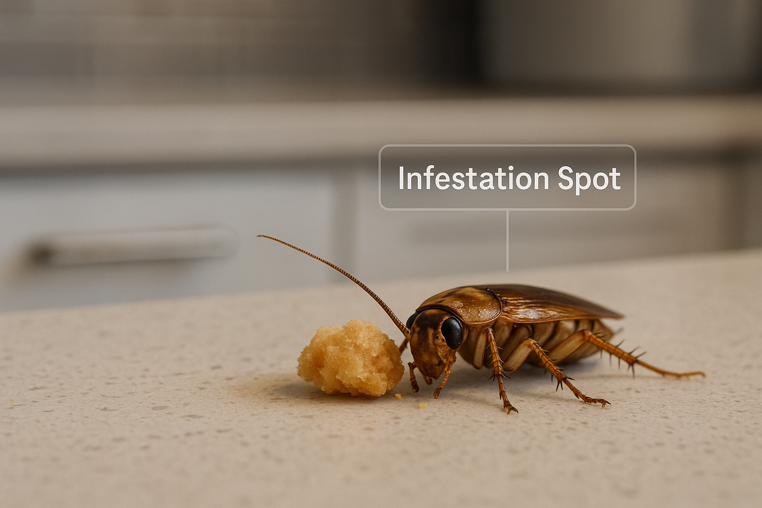 cockroach infestation signs in Dunwoody home