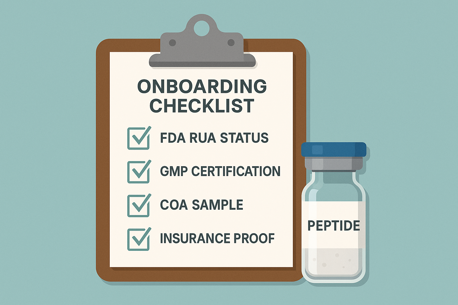 Checklist infographic for core documentation and sample requirements