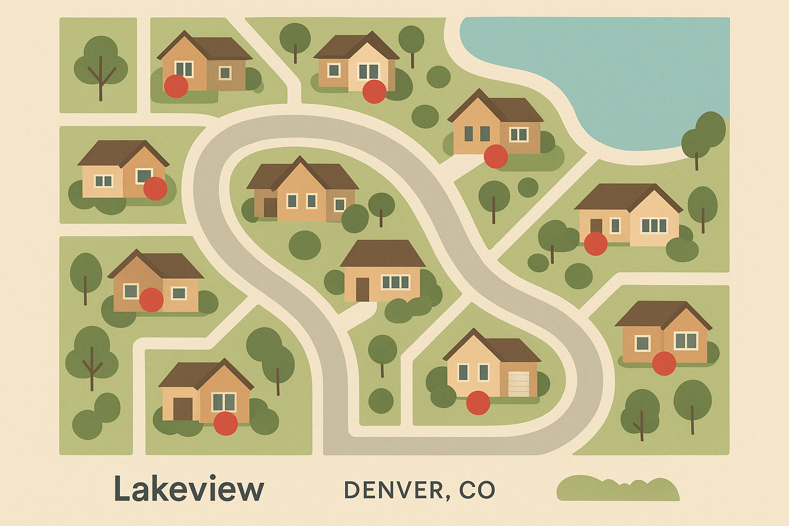 4 Neighborhood map illustrating termite inspection zones