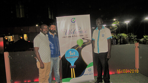 James and Felix (CEO of Siraji Sacco) with Prakash