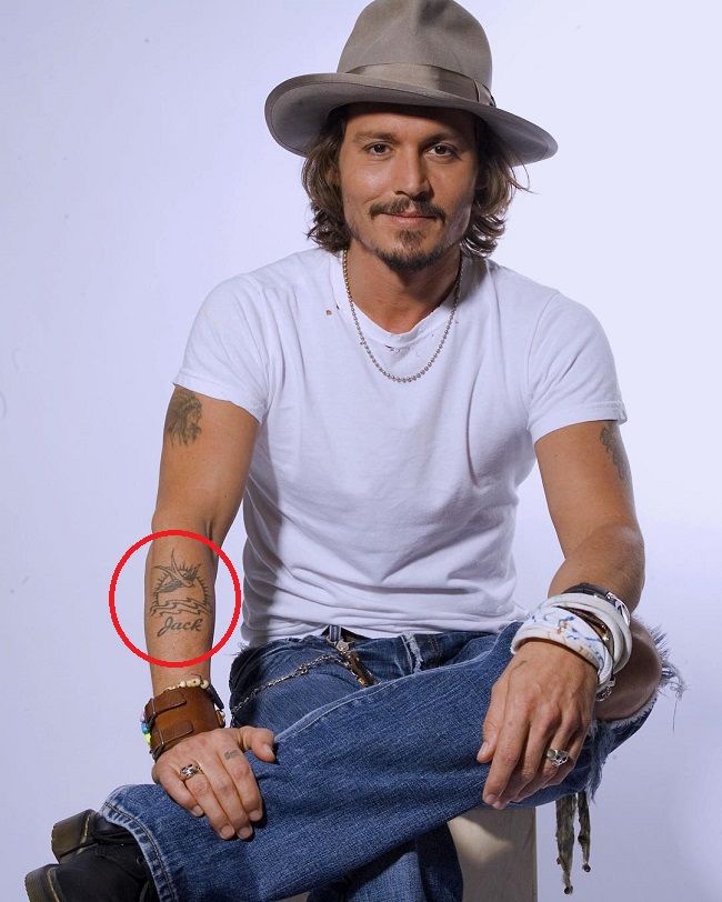 johnny depp-jack sparrow-pirates of caribbean tattoo