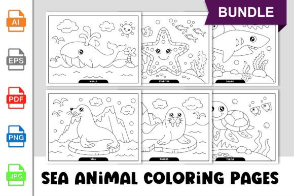 Sea Animal Coloring Pages Collection