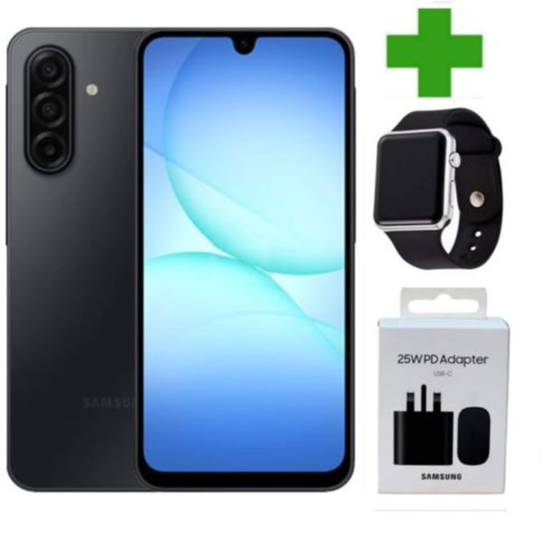 Samsung GALAXY A17, 6.7'' HD+, 4GB RAM + 128GB ROM, DUAL SIM, 50MP, 5000mAh WATCH ADAPTER, BLACK  Brand: Samsung