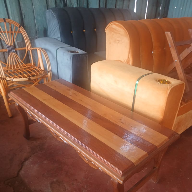 Striped Wooden Coffee Table