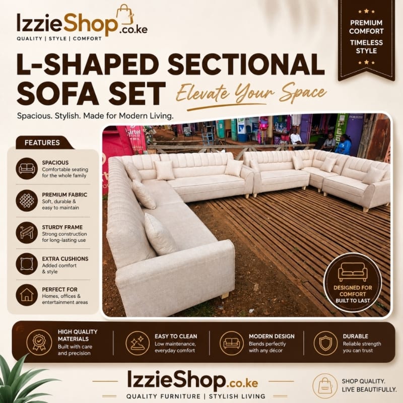 L shaped sectional sofa set