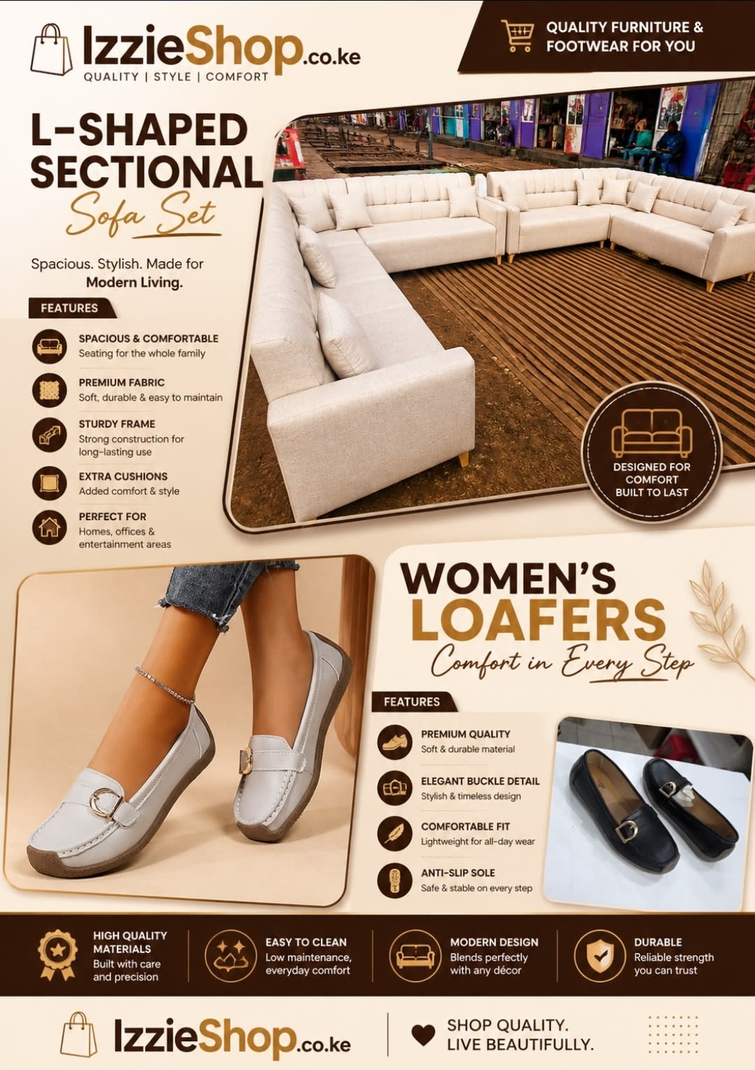 Women offers shoes  and trending L shaped sofas