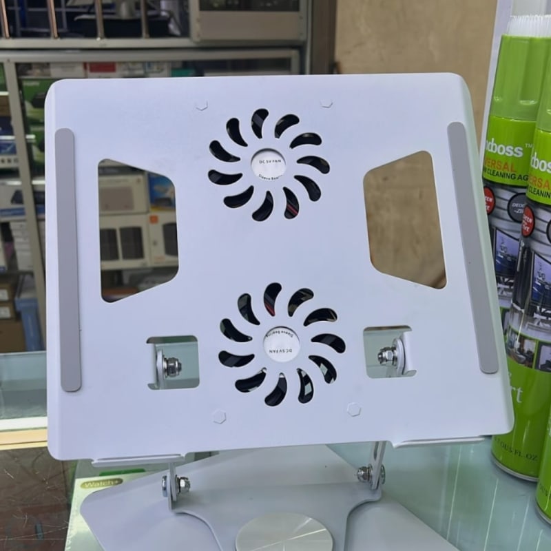 Laptop stand with cooling fan
