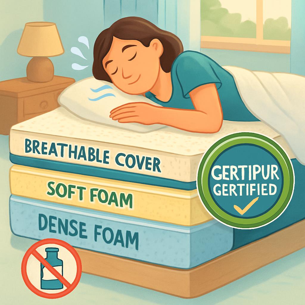 Learn how CertiPUR certification impacts mattress safety and health, and find the best non-toxic options for your sleep needs.
