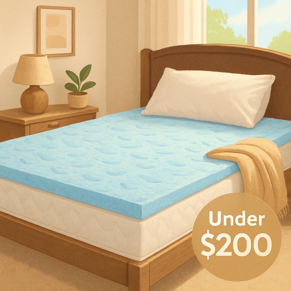 mattress topper under $200, best mattress topper, memory foam mattress topper, cooling mattress topper, mattress topper reviews, cheap mattress topper, budget mattress topper, affordable mattress topper, gel memory foam topper, mattress topper buying guide
