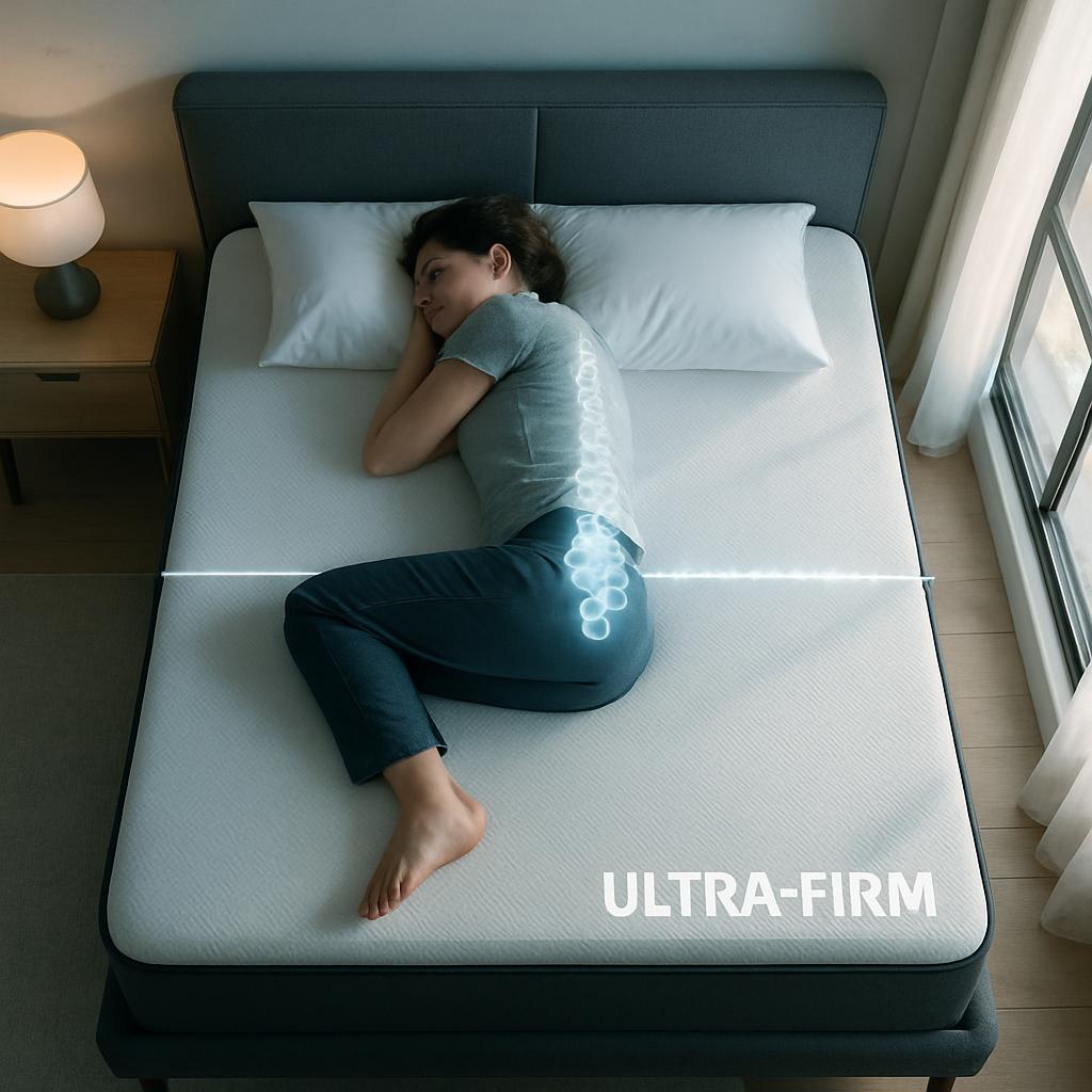 ultra firm mattress, best mattress for back pain, mattress firmness levels, extra firm mattress, firm mattress support, level 10 support, firm bed benefits, who needs firm mattress