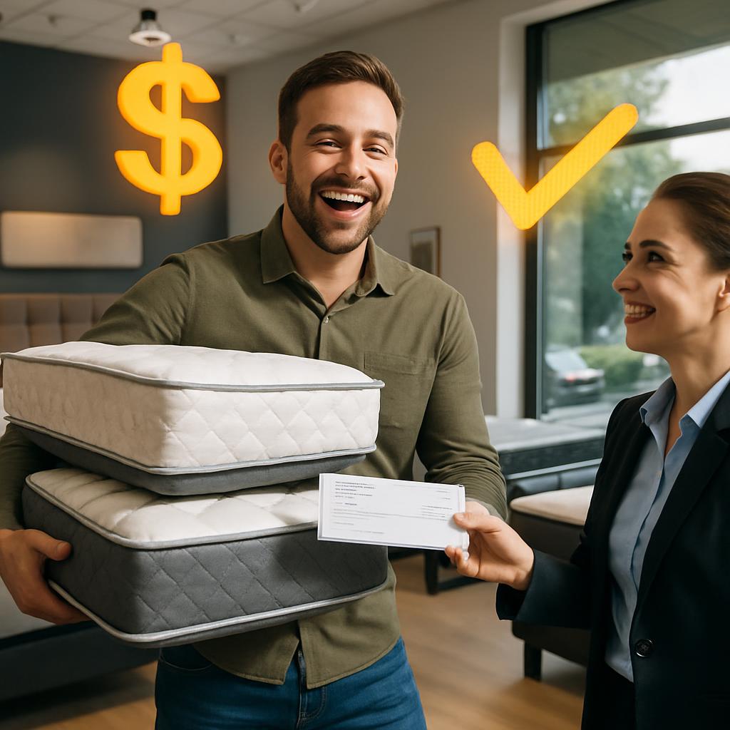 mattress price match, price match guarantee, price adjustment policy, after-purchase price match, AI price matching, double difference guarantee, lower price guarantee, post-purchase refund