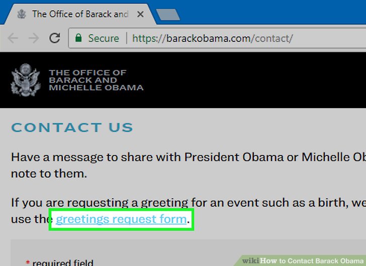 Image titled Contact Barack Obama Step 2