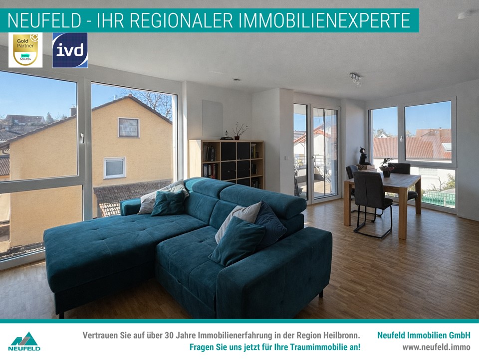 Helle 3,5-Zimmer-Wohnung mit Balkon in Bad Friedrichshall - Foto 1