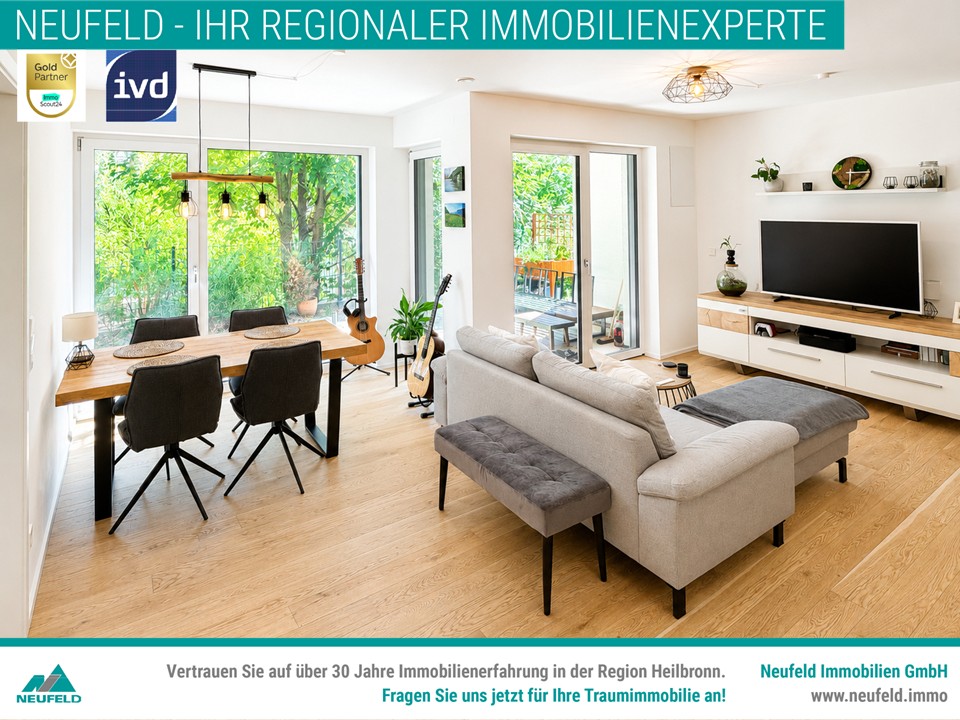 Seniorenfreundlich und modern, Barrierefreie 2-Zimmer-Wohnung mit Garten - Photo 1