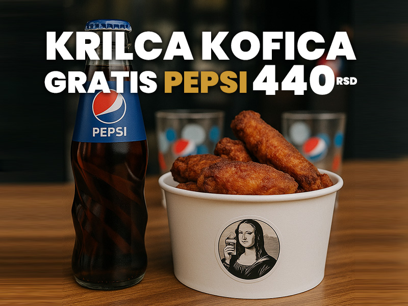 Krilca Kofica + Pepsi Gratis