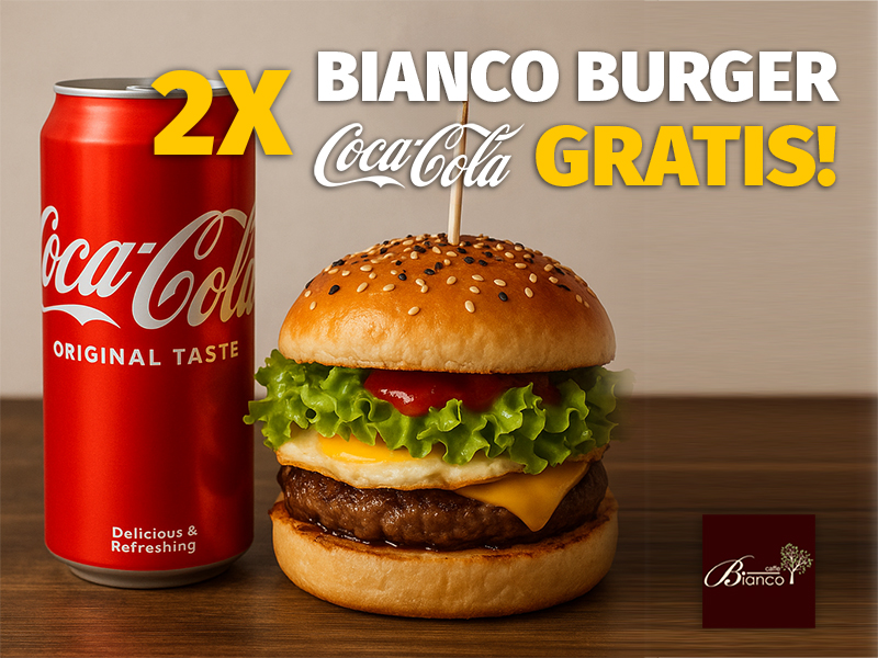 2x Bianco Burger + 2x Coca Cola gratis