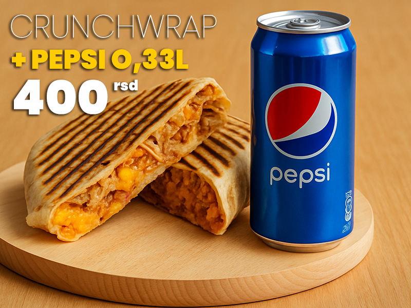 La Tortilla Loznica Crunch + Pepsi.